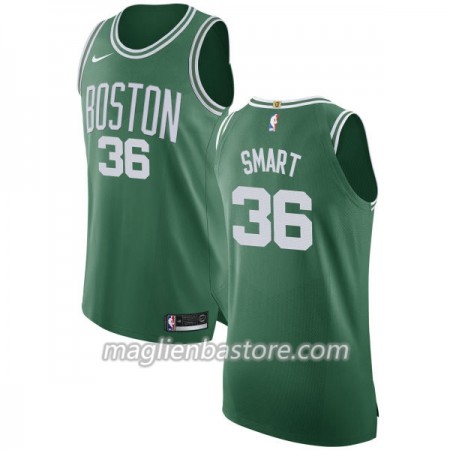 Maglia NBA Boston Celtics Marcus Smart 36 Nike 2017-18 Verde Swingman - Uomo